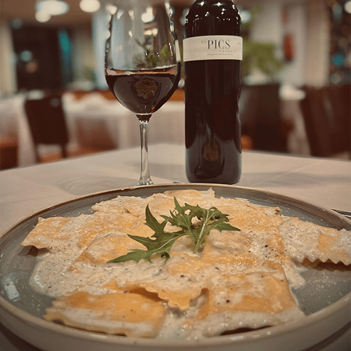 Ravioles de trufa y queso